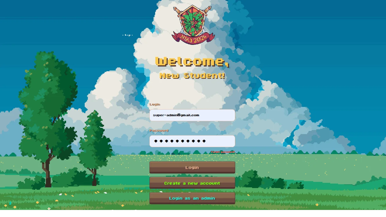 NSO SU Website 2026 screenshot 1